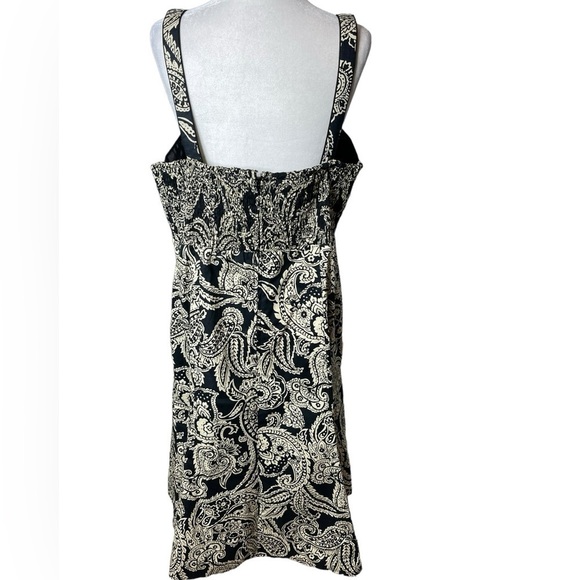 Vintage Y2K R&K Originals Cocktail Dress plus size 16 Paisley black and cream - Picture 5 of 14
